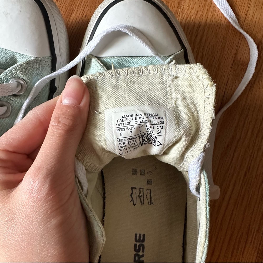 Mint Low Rise Converse - Picture 6 of 7
